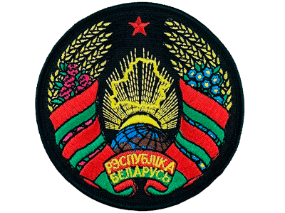 Шеврон герб рб на черном фоне